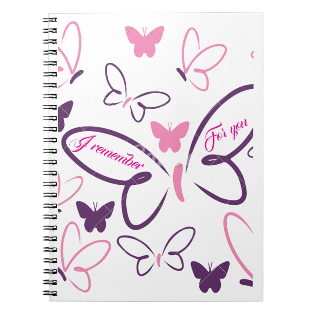 Butterfly Dreams Spiral Notebook – “I Remember For (Front)