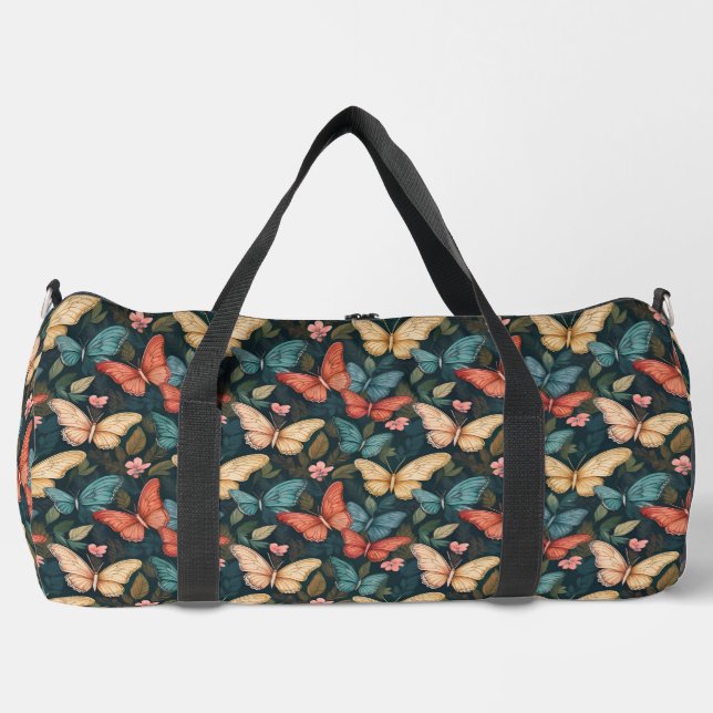 Butterfly Dreams Travel Duffel Bag (Front)
