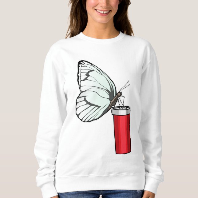 Butterfly Drinking mug Sweatshirt (Front)