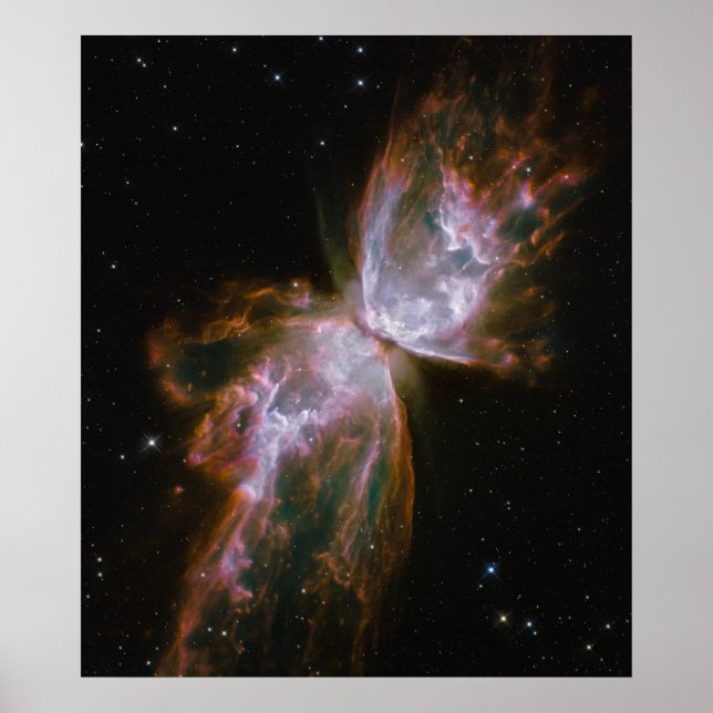 Butterfly Emerges from Stellar Demise in Planetary Poster (Front)