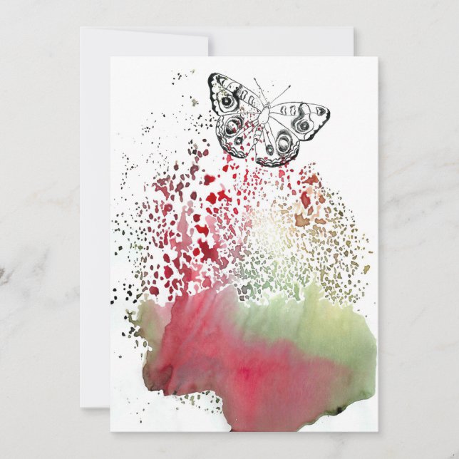 Butterfly Explosion Invitation (Front)