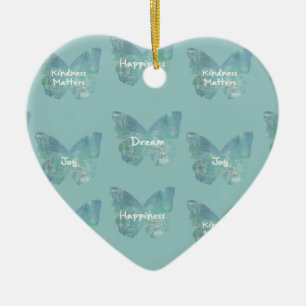 Butterfly Expressions Ceramic Tree Decoration