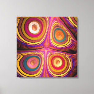 Butterfly eyes, fractal abstract art canvas print