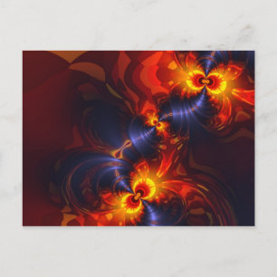 Butterfly Eyes - Violet & Gold Wings Postcard
