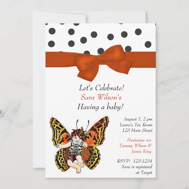 Butterfly Fairy Baby Shower Invitation (Front)
