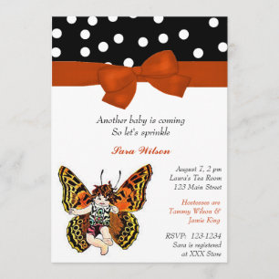 Butterfly Fairy Baby Sprinkle Shower Invitation
