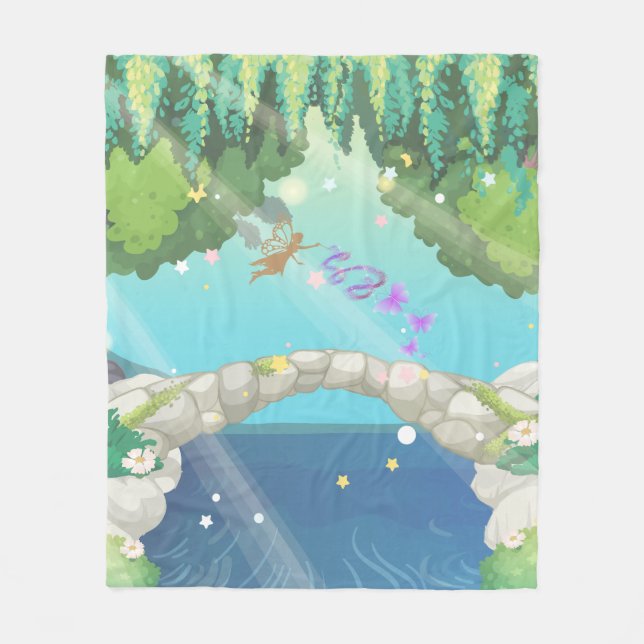 Butterfly Fairy Fleece Blanket (Front)