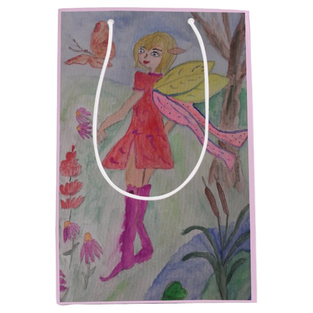 Butterfly Fairy  Medium Gift Bag (Front)