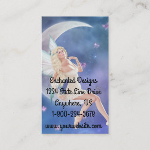 Butterfly Fairy Moon Business Cards