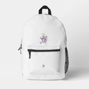 Butterfly Fairy Tattoo Vector – Vintage Floral Art Printed Backpack