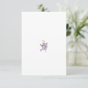 Butterfly Fairy Tattoo Vector – Vintage Floral Art RSVP Card