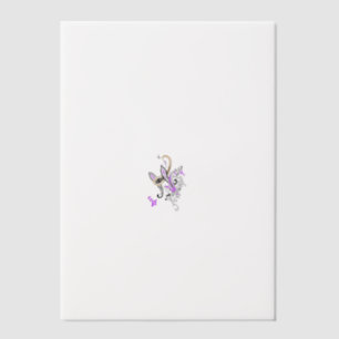 Butterfly Fairy Tattoo Vector – Vintage Floral Art Vellum Invitations