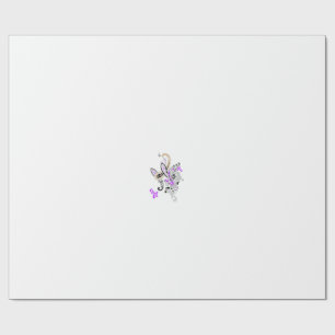 Butterfly Fairy Tattoo Vector – Vintage Floral Art Wrapping Paper