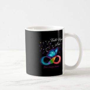 Butterfly Faith Hope Love Brain Aneurysm Awareness Coffee Mug