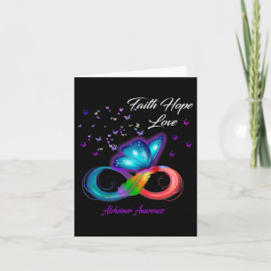 Butterfly Faith Hope Love Heimerheimer Awareness Card