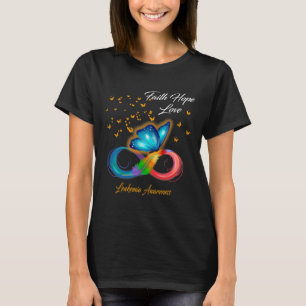 Butterfly Faith Hope Love Leukaemia Awareness T-Shirt