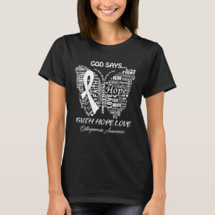 Butterfly Faith Hope Love Osteoporosis Awareness T-Shirt