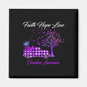 Butterfly Faith Hope Love Overdose Awareness 1 Magnet