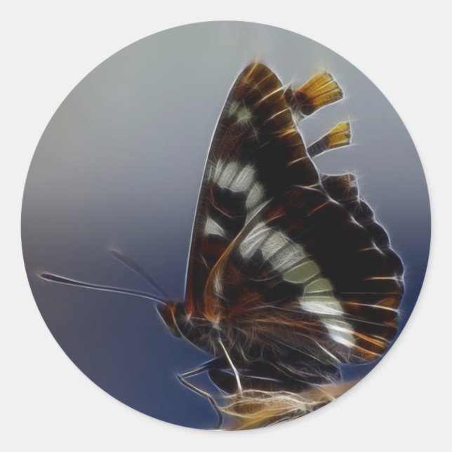 Butterfly Fantasy Art Nature Stickers (Front)