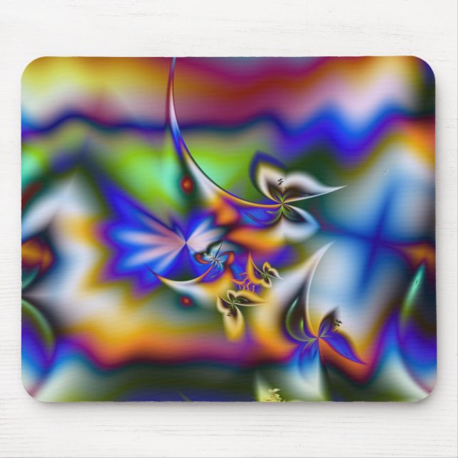 Butterfly Fantasy Fractal Mouse Pad (Front)