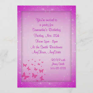 Butterfly Fantasy Invitations