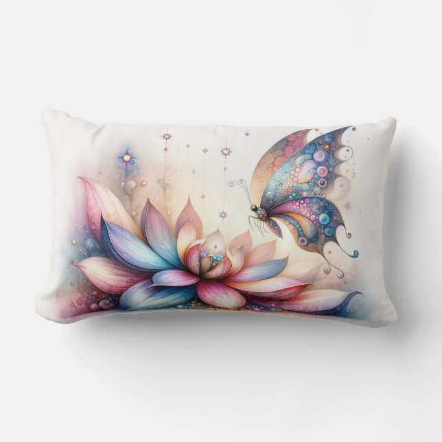 Butterfly Fantasy Throw Pillow (Front)