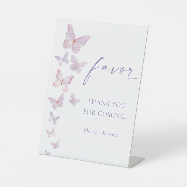 Butterfly Favour Pedestal Sign (Front)