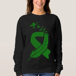 Butterfly Feather Ribbon Cerebral Palsy Mental Hea Sweatshirt