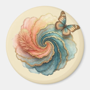 butterfly feathery swirl magnet