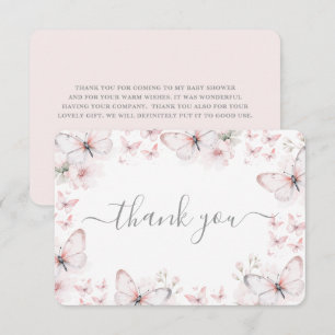 Butterfly Flat Thank You Card
