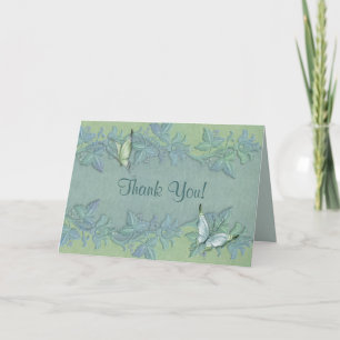 Butterfly Flight Floral Wedding Thank You