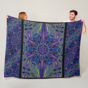 Butterfly Flight Flower Fleece Blanket