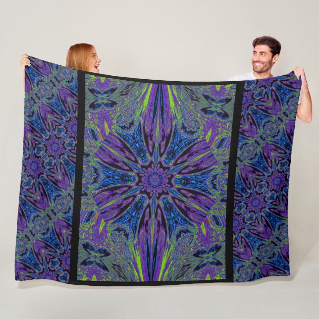 Butterfly Flight Flower Fleece Blanket (In Situ)