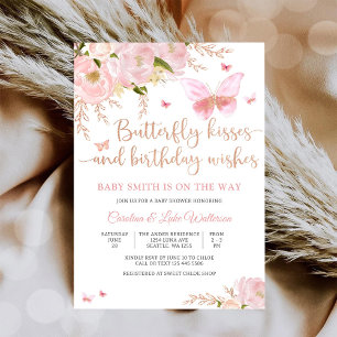 Butterfly Floral Baby Shower Invitation