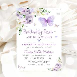 Butterfly Floral Baby Shower Invitation
