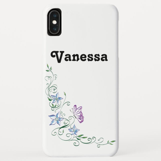 Butterfly & Floral Border Design  - Case-Mate iPhone Case (Back)