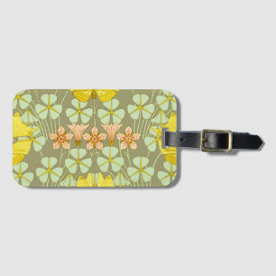 Butterfly Floral Botanical Colourful Luggage Tag