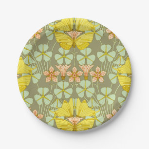 Butterfly Floral Botanical Colourful Paper Plate