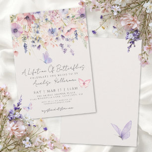 Butterfly Floral Bridal Shower Invitation