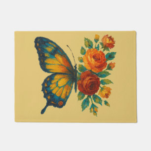 Butterfly Floral Doormat