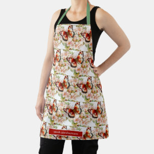 Butterfly Floral Flower Garden Gardening Apron