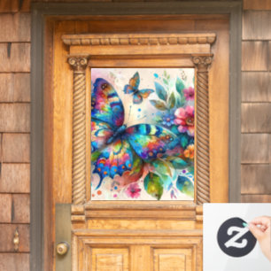 Butterfly Floral Flowers Watercolor Art Painting