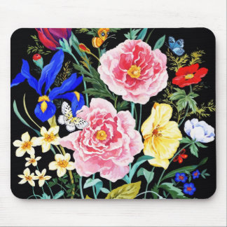 Butterfly Floral Mouse Pad