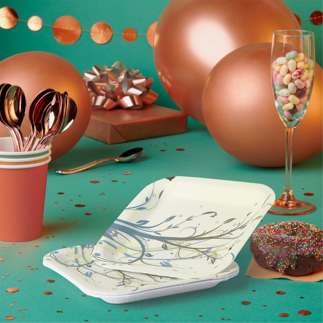 Butterfly Floral Paper Plate (Creator Uploaded)