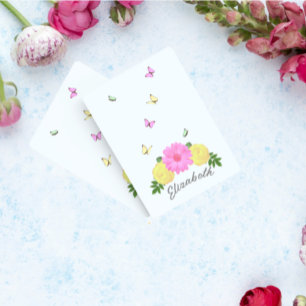 Butterfly Floral Playing Cards