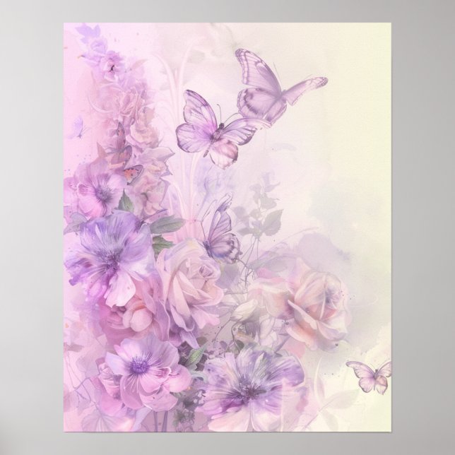 Butterfly Floral  Poster (Front)