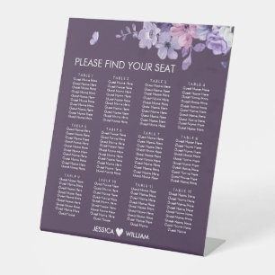 Butterfly Floral Reception Seating Sign