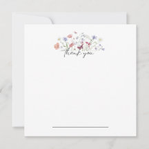 Butterfly Floral Thank You Notecard