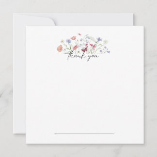 Butterfly Floral Thank You Notecard
