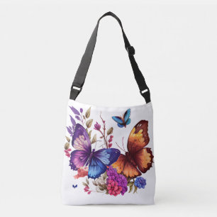 Butterfly & Floral Tote Bag